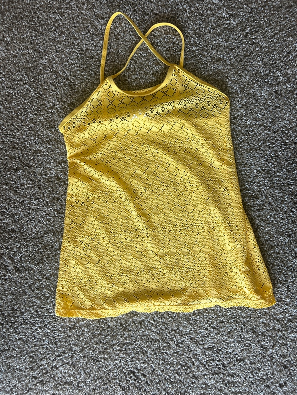 wonder nation Yellow Eyelet Halter Top